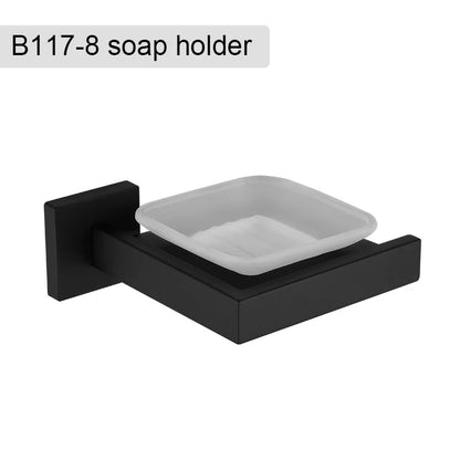 Matte Black Bathroom Hardware 304 Stainless Steel Towel