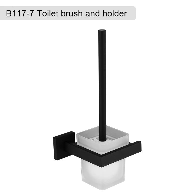 Matte Black Bathroom Hardware 304 Stainless Steel Towel