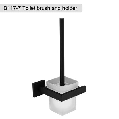 Matte Black Bathroom Hardware 304 Stainless Steel Towel