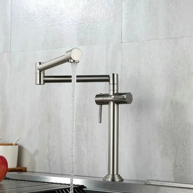 Faucet Solid Brass Crane Deck Mounted Sink Mixer