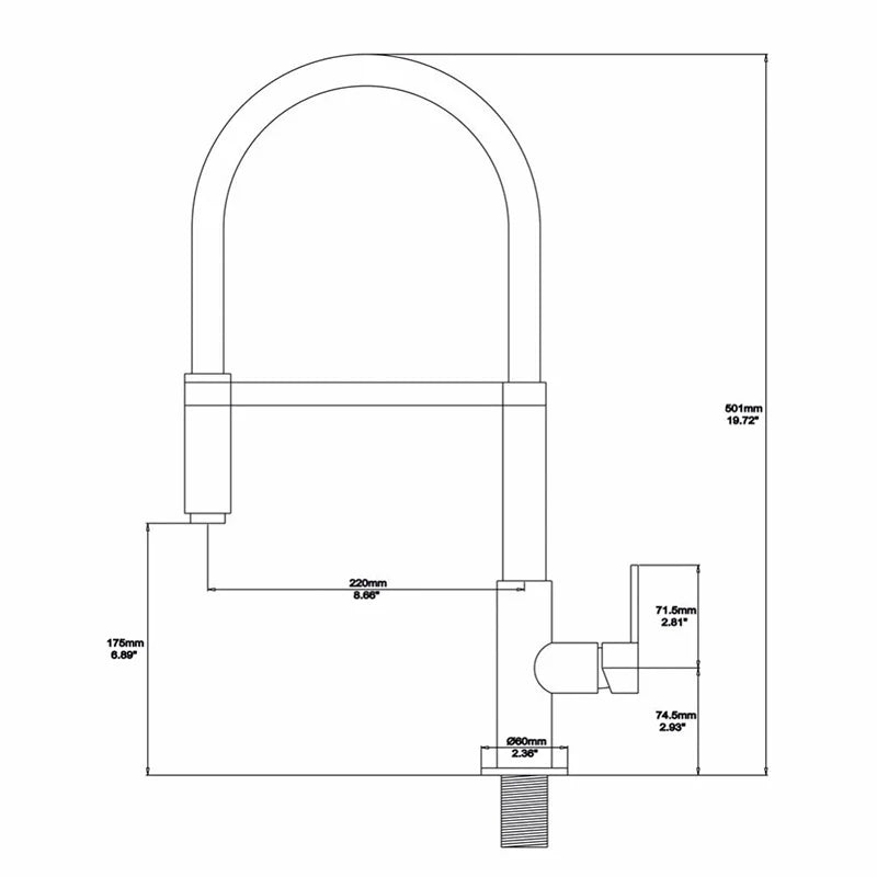 Smesiteli Faucets Round Matte Black Brass Handle Hole