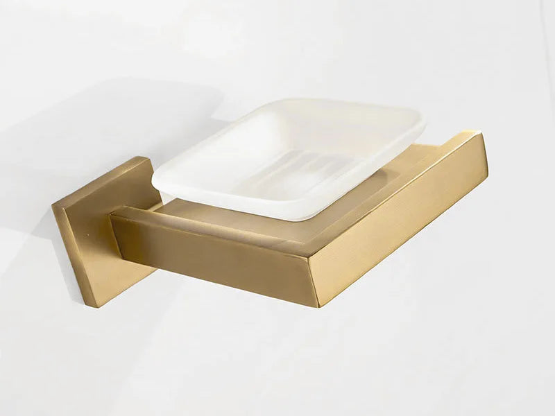 Gold Brushed Bathroom Hardware Towel Bar Rail Toilet