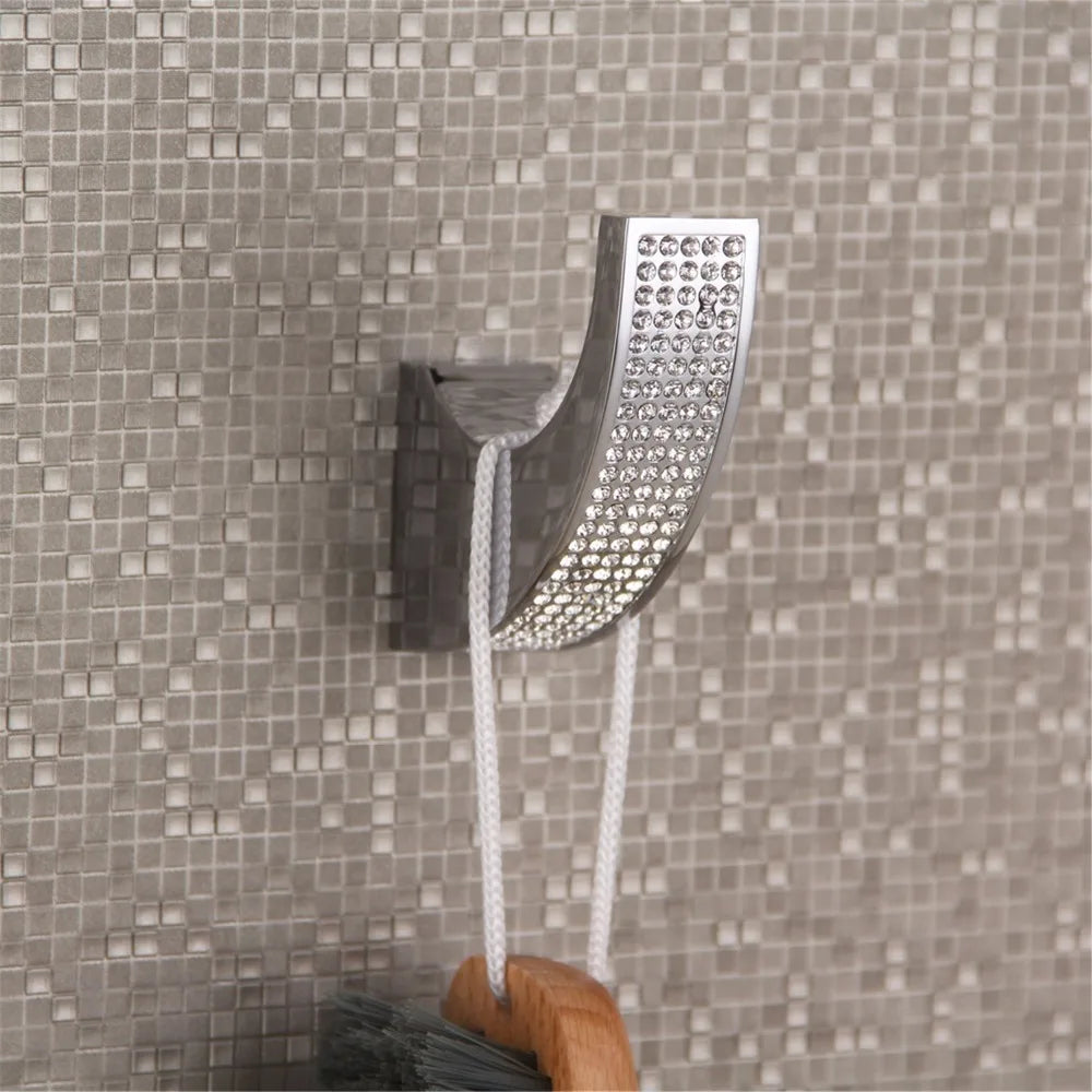 Czech Crystal Bathroom Hardware Robe Hook Towel Rail