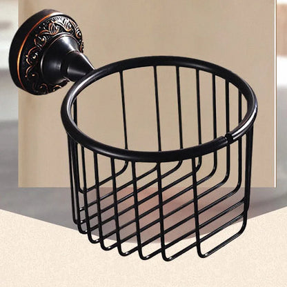 Modern Black Wall Mounted Bath Hardware Luxury Brass