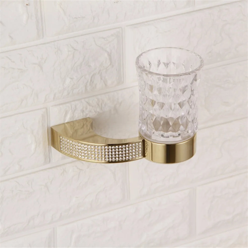 Czech Crystal Bathroom Hardware Robe Hook Towel Rail