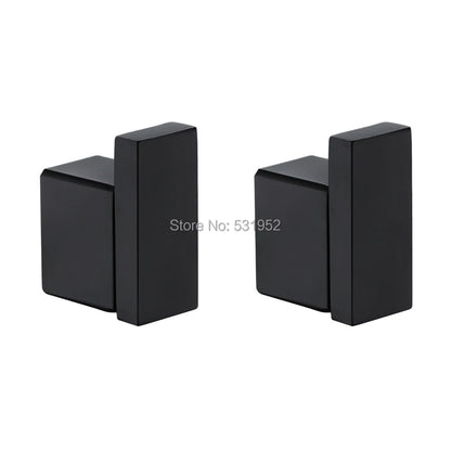 Matte Black Bathroom Hardware Towel Rack Shelf Hook