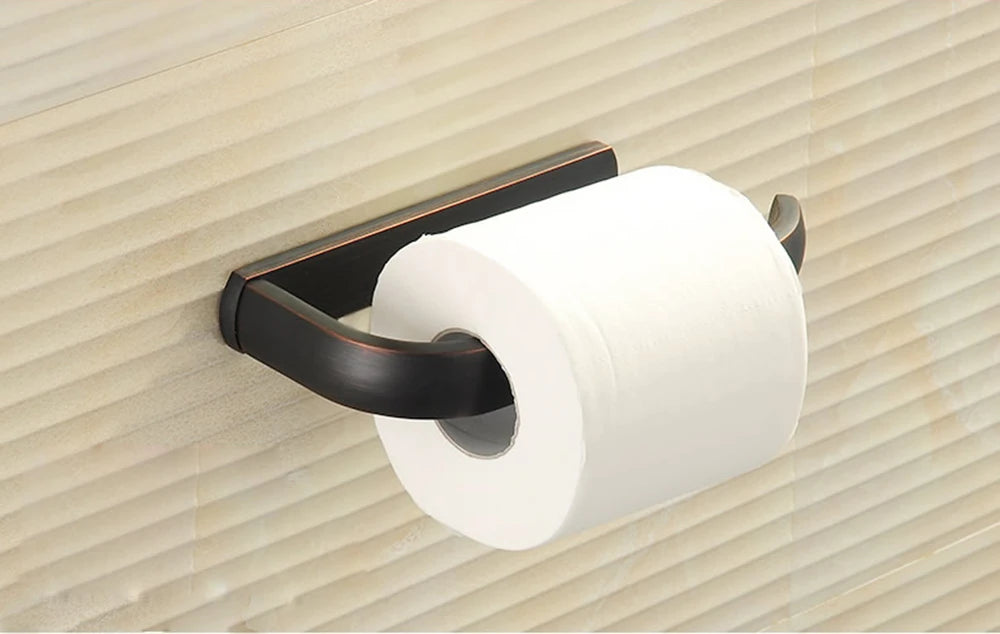 Copper Brass Brushed Toilet Paper Holder Chrome Black