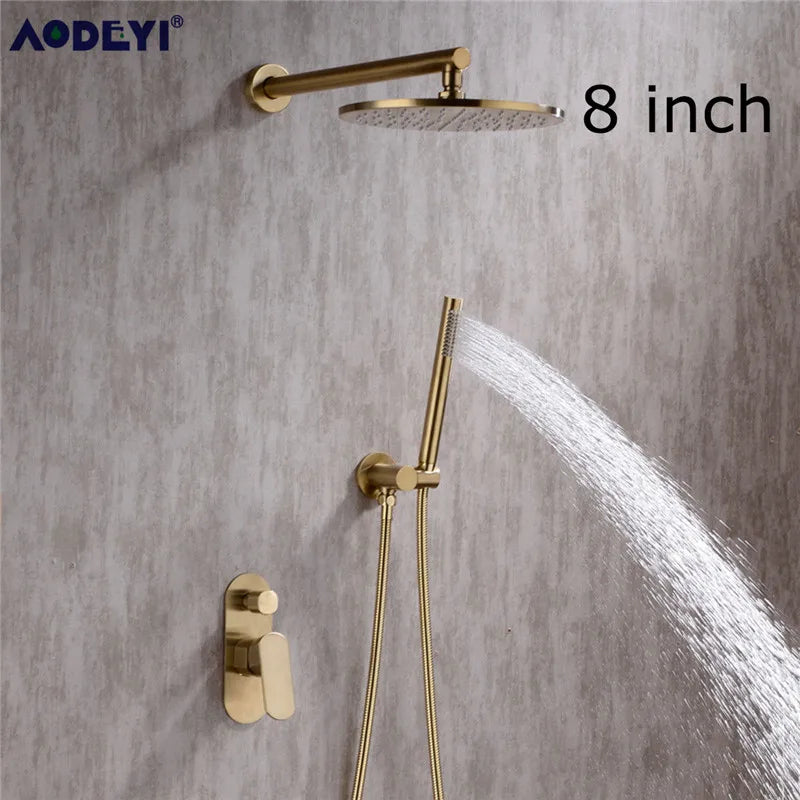 Solid Brass Bathroom Shower Rianfall Shower Head Shower