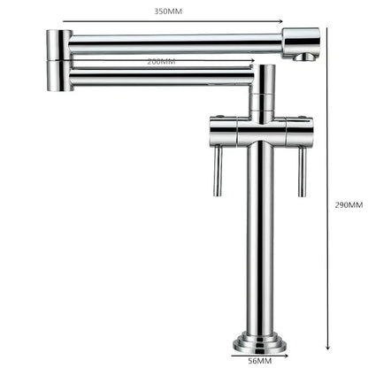 Faucet Solid Brass Crane Deck Mounted Sink Mixer