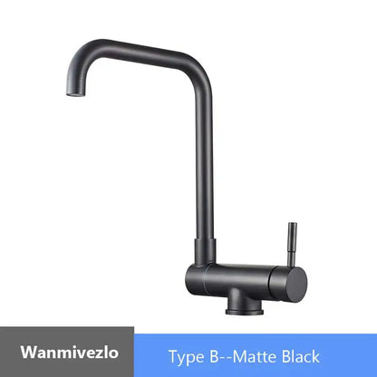 Brushed Gold Sink Faucet 360 Rotation Folding Faucet