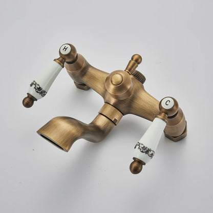 Luxury Shower Faucet Dual Handle Rainfall Bathroom Shower