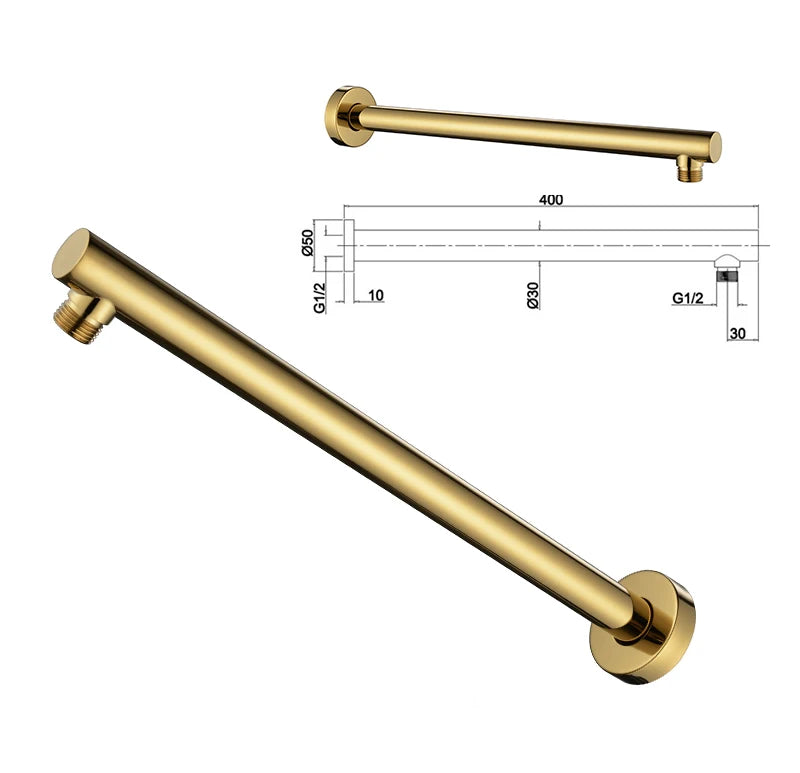 Smesiteli Titanium Gold Solid Brass Shower Intelligent