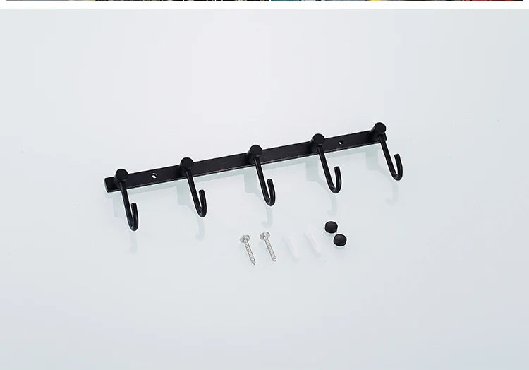 Modern Black Wall Mounted Bath Hardware Luxury Brass