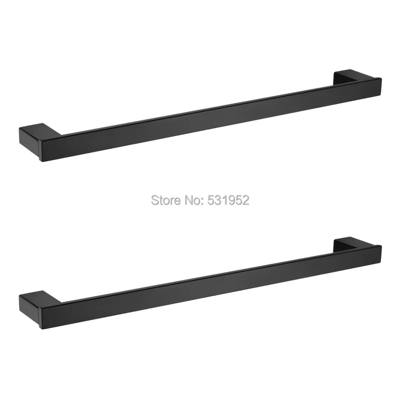 Matte Black Bathroom Hardware Towel Rack Shelf Hook