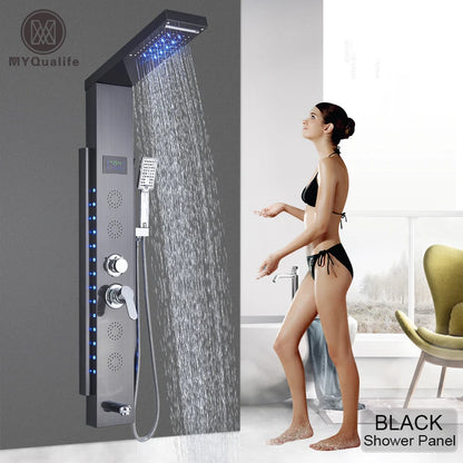 Myqualife Top Design Led Shower Panel Function Bathroom