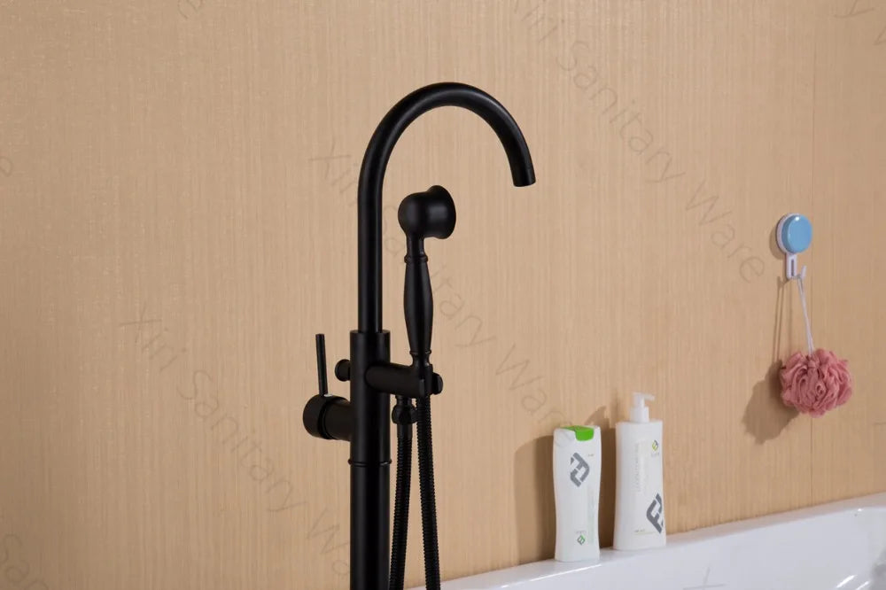 Bathtub Faucets Antique/ Black Floor Mounted Standing Bathtub
