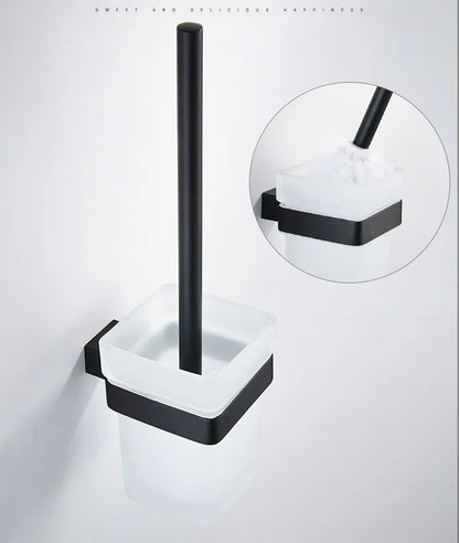 Matte Black Hook Towel Rack 304 Stainless Steel