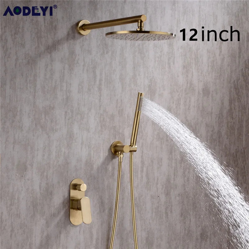 Solid Brass Bathroom Shower Rianfall Shower Head Shower