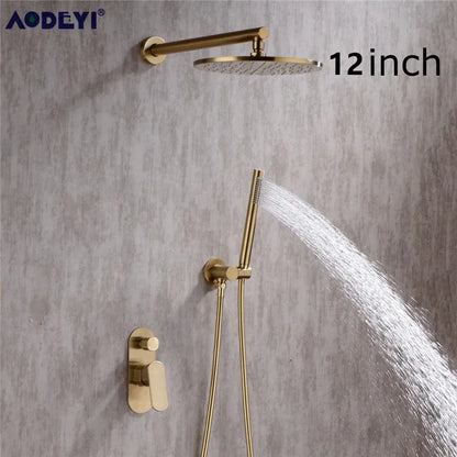 Solid Brass Bathroom Shower Rianfall Shower Head Shower