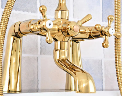 Bathtub Faucets Luxury Gold Brass Bathtub Shower Faucet