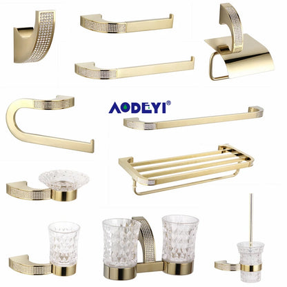 Czech Crystal Bathroom Hardware Robe Hook Towel Rail