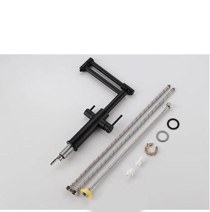 Water Purifier Faucet Black/Nickel Cold Universal Pull Straight
