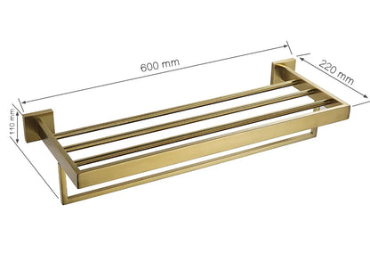 Gold Brushed Bathroom Hardware Towel Bar Rail Toilet