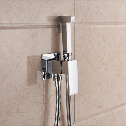 Black/Chrome Toilet Shower Mixer Faucet Cold Water Mixer