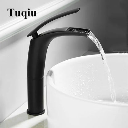Bathroom Basin Faucet White Black Solid Brass Specail
