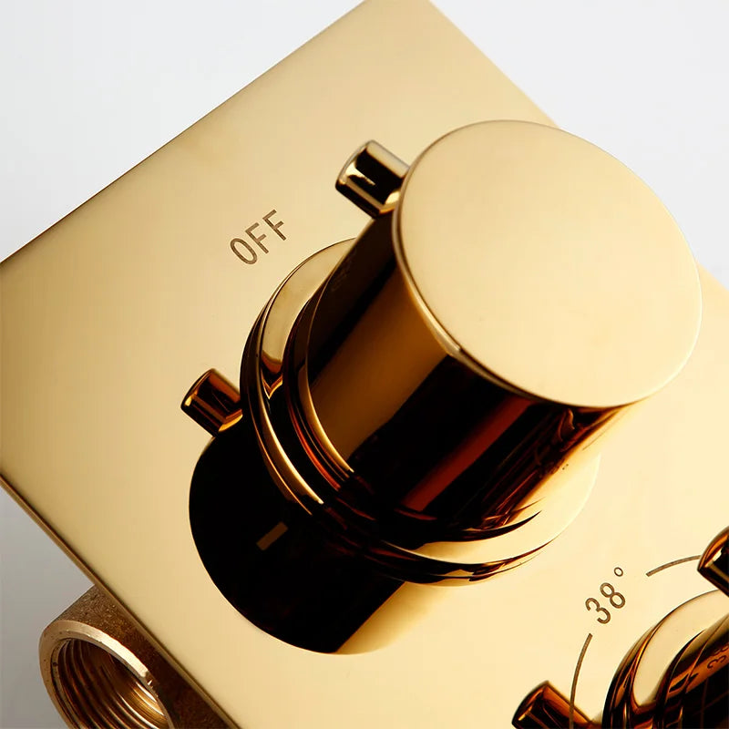 Smesiteli Titanium Gold Solid Brass Shower Intelligent