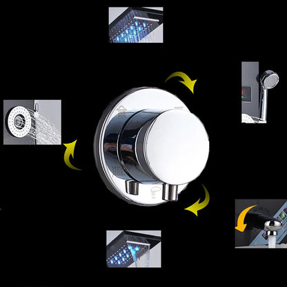 Led Light Bathroom Shower Faucet Led Rainfall Shower