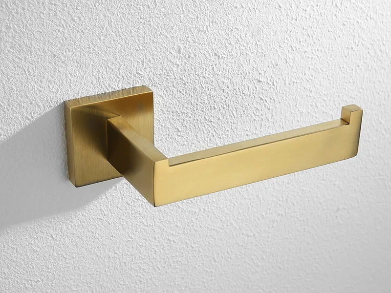 Gold Brushed Bathroom Hardware Towel Bar Rail Toilet