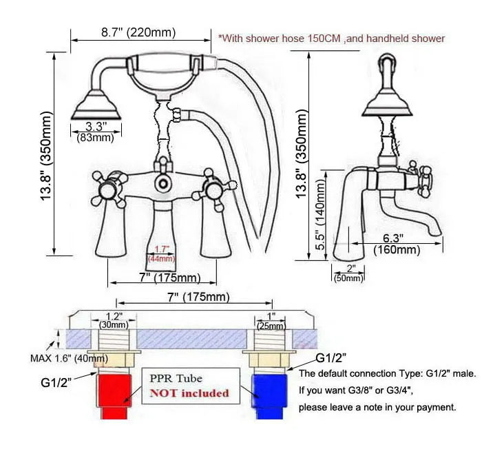 Bathtub Faucets Luxury Gold Brass Bathtub Shower Faucet