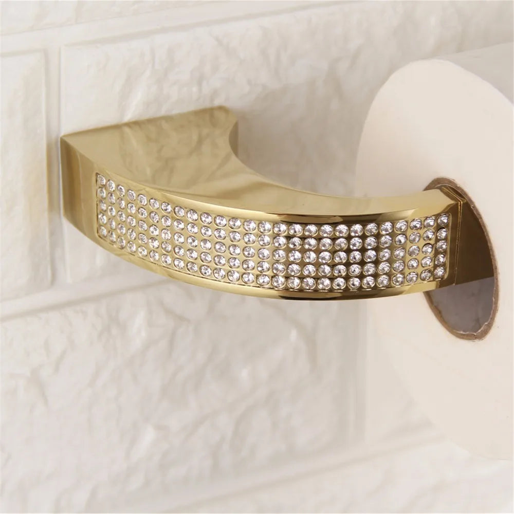 Czech Crystal Bathroom Hardware Robe Hook Towel Rail