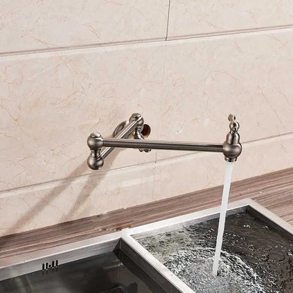 Brushed Gold Faucet Wall Mount Bathroom Basin Faucet