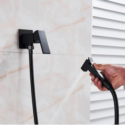 Black/Chrome Toilet Shower Mixer Faucet Cold Water Mixer