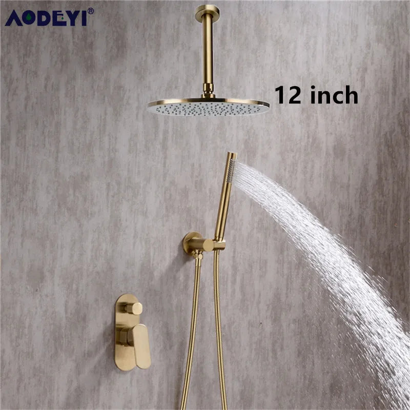 Solid Brass Bathroom Shower Rianfall Shower Head Shower