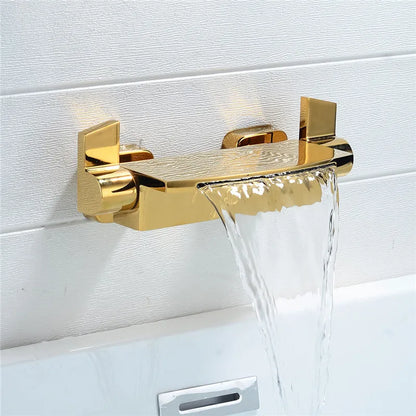 Tuqiu Rose Gold Bathtub Shower Faucet Brass Bathtub