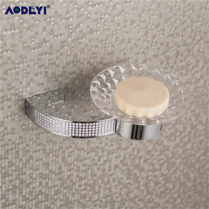 Czech Crystal Bathroom Hardware Robe Hook Towel Rail