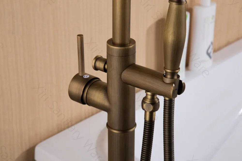 Bathtub Faucets Antique/ Black Floor Mounted Standing Bathtub