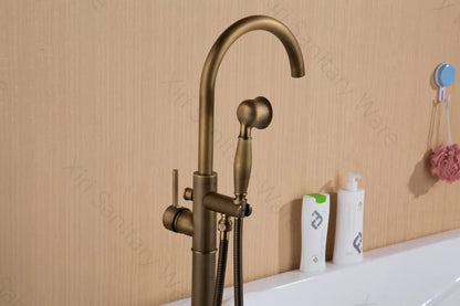 Bathtub Faucets Antique/ Black Floor Mounted Standing Bathtub