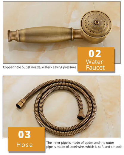 Zgrk Bathtub Faucets Brass Bathroom Faucet Mixer Tap