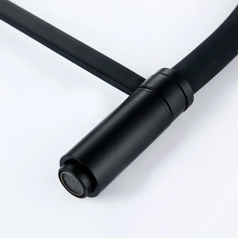 Smesiteli Faucets Round Matte Black Brass Handle Hole
