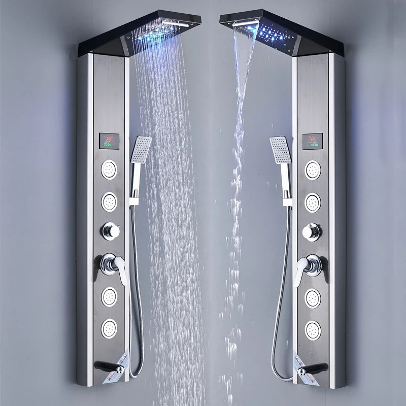 Luxury Led Shower Panel Spa Massage Jet Shower