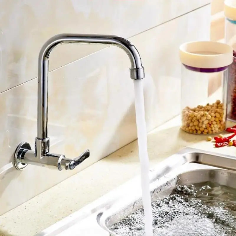 Wall Mount 360 Rotating Swivel Basin Sink Faucet