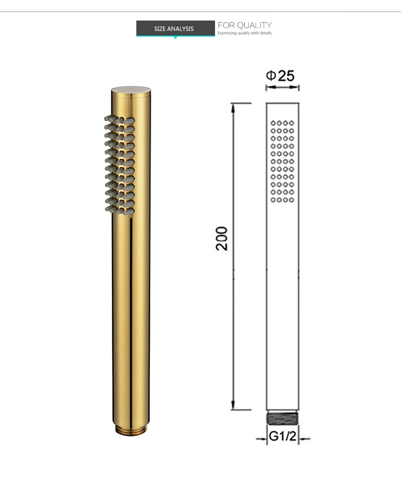 Smesiteli Titanium Gold Solid Brass Shower Intelligent