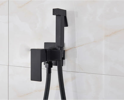 Black/Chrome Toilet Shower Mixer Faucet Cold Water Mixer