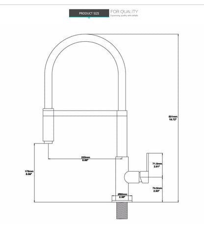 Smesiteli Faucets Round Matte Black Brass Handle Hole