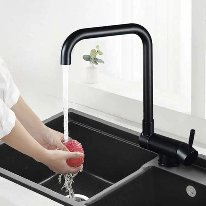 Brushed Gold Sink Faucet 360 Rotation Folding Faucet