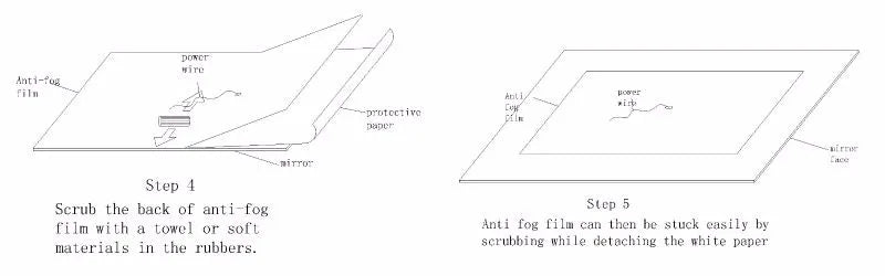 Bathroom Mirror Shower Protective Film Anti Fog Window